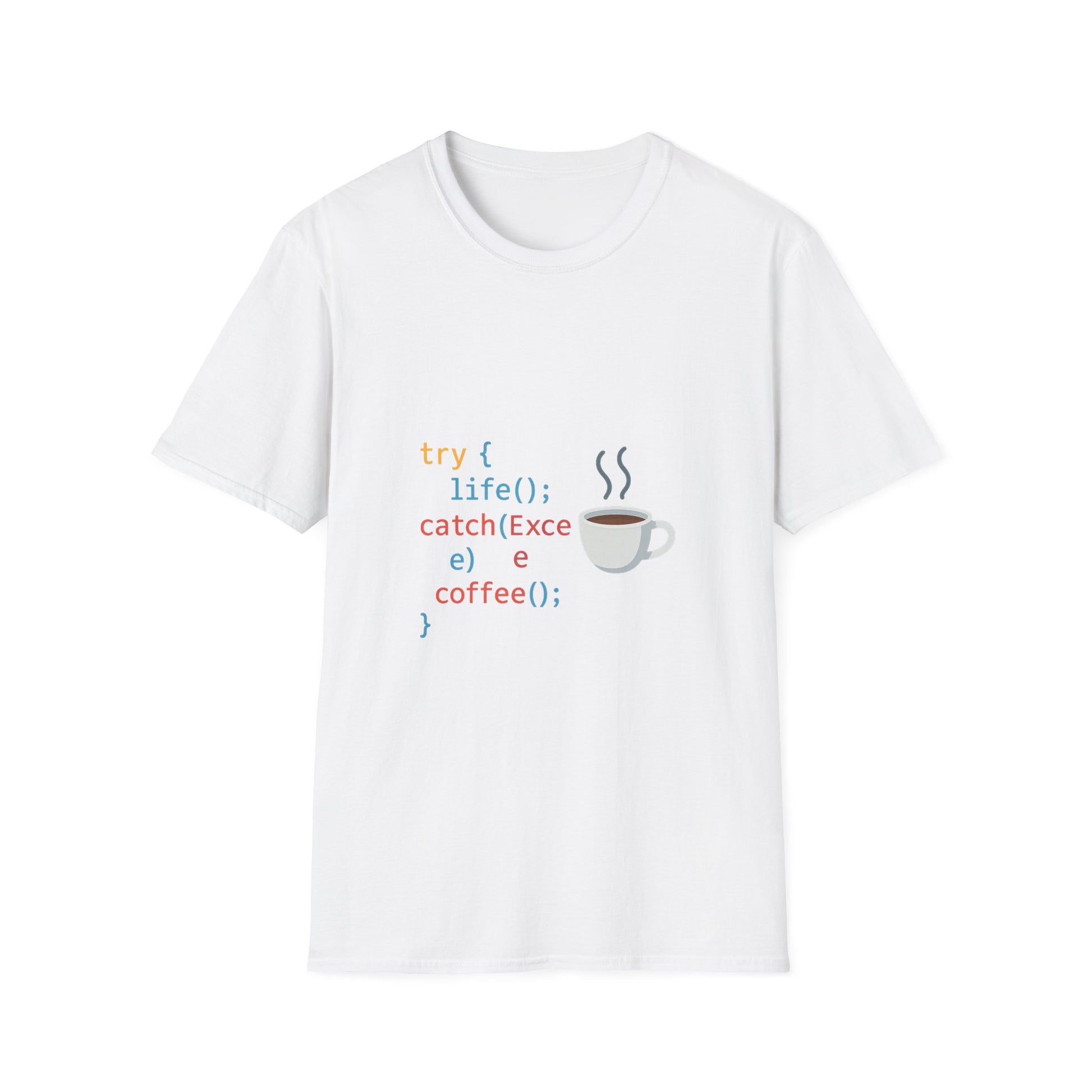 Coding Coffee T-Shirt, Programmer Tee, Tech Humor Shirt, Geek Gift, Softstyle Graphic Tee