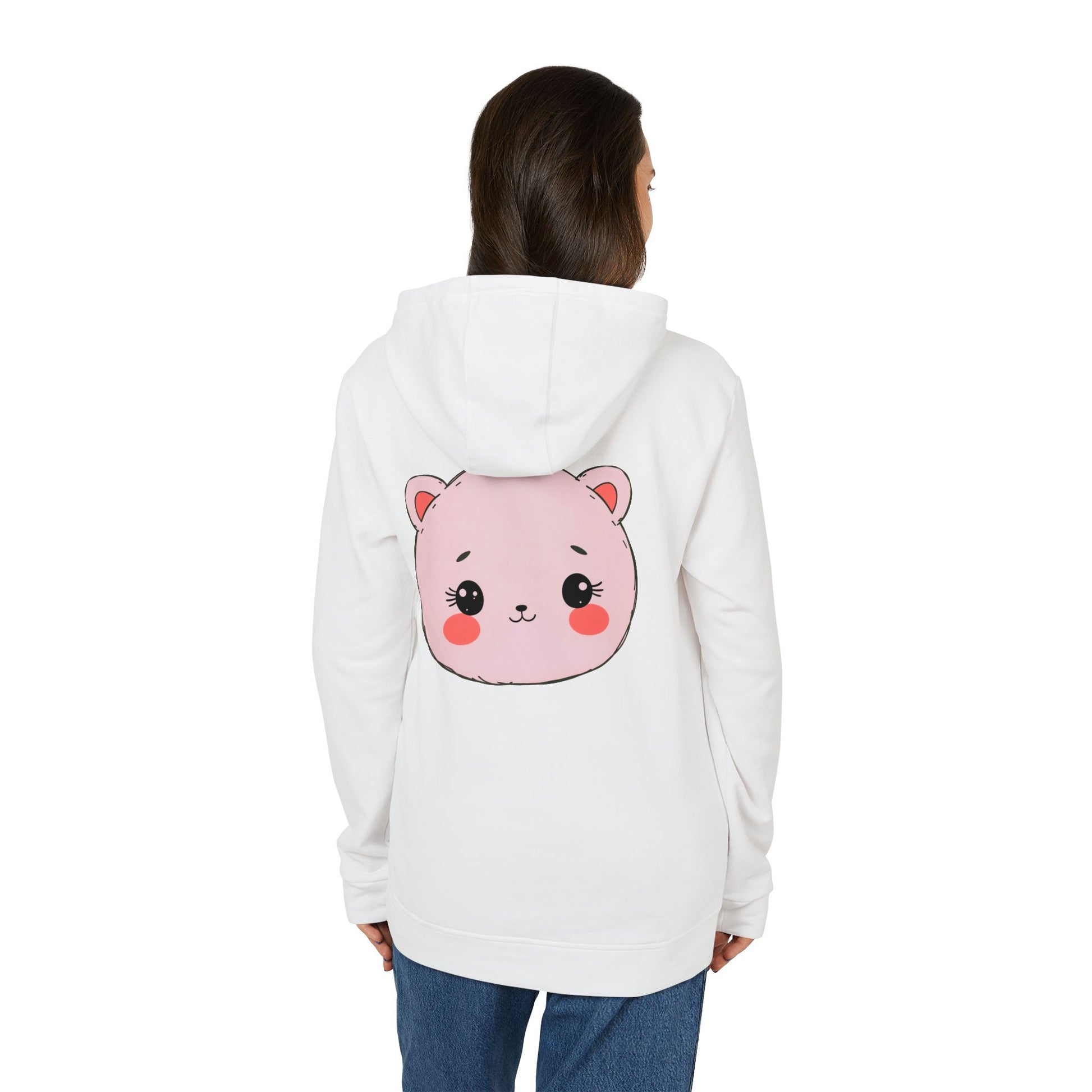 ADIDAS - FFOG Cute Bear Graphic Hoodie, Unisex Fleece Sweatshirt, Cozy Gift, Casual Wear, Everyday Comfort, Adorable Style