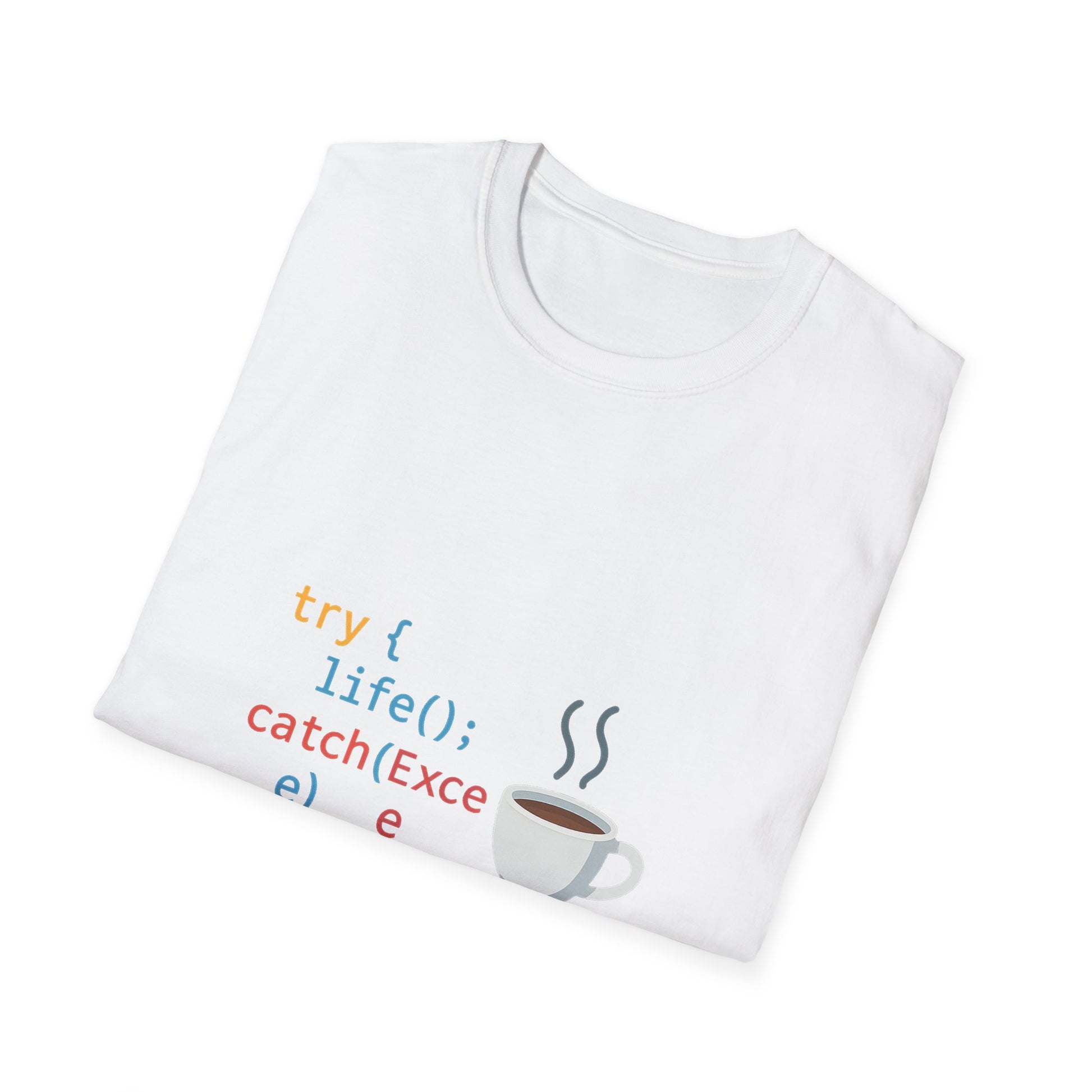 Coding Coffee T-Shirt, Programmer Tee, Tech Humor Shirt, Geek Gift, Softstyle Graphic Tee