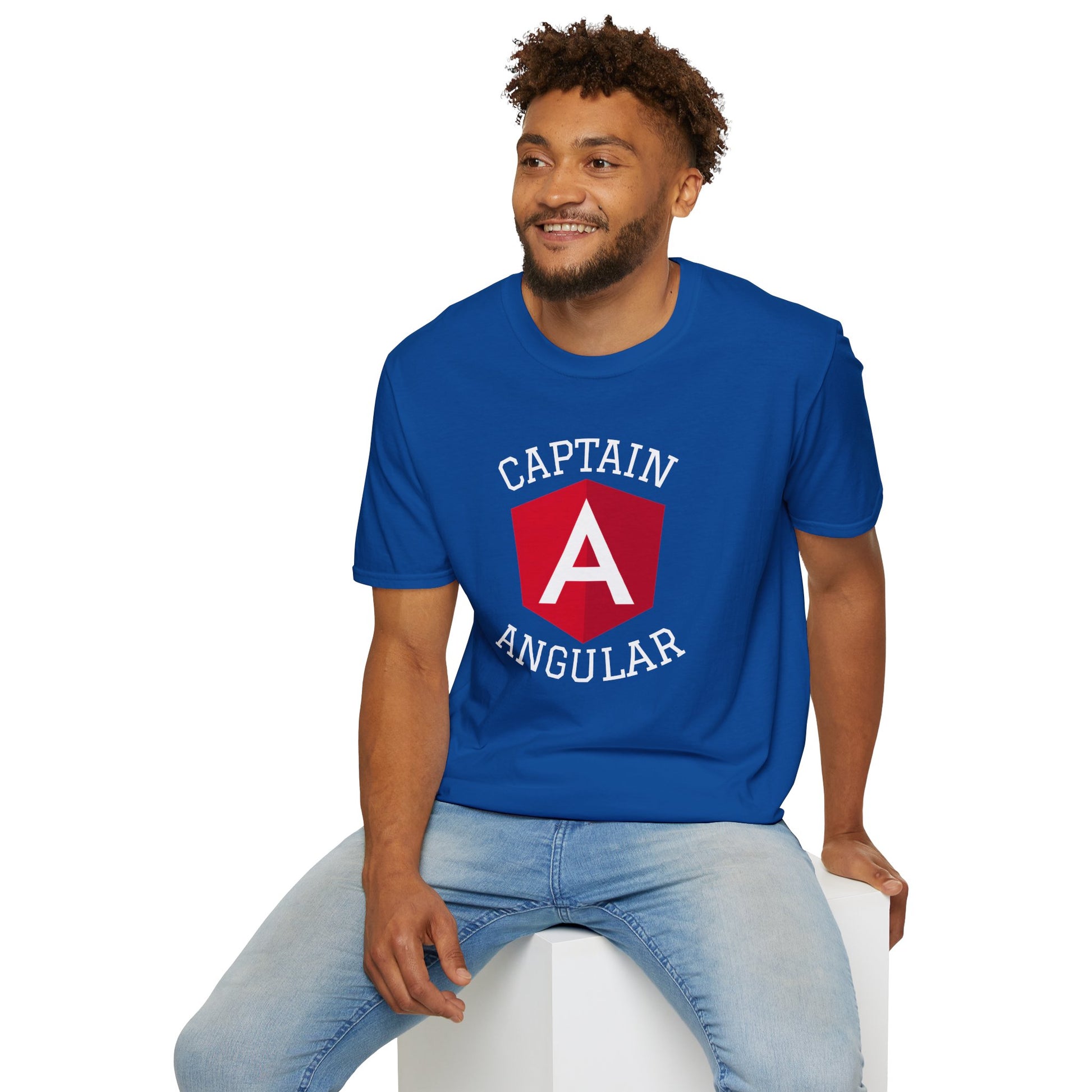 Copy of Captain Angular Unisex Softstyle T-Shirt, Geeky Tee, Programming Gift, Funny Quote Shirt, Tech Lover Apparel, Birthday Gift